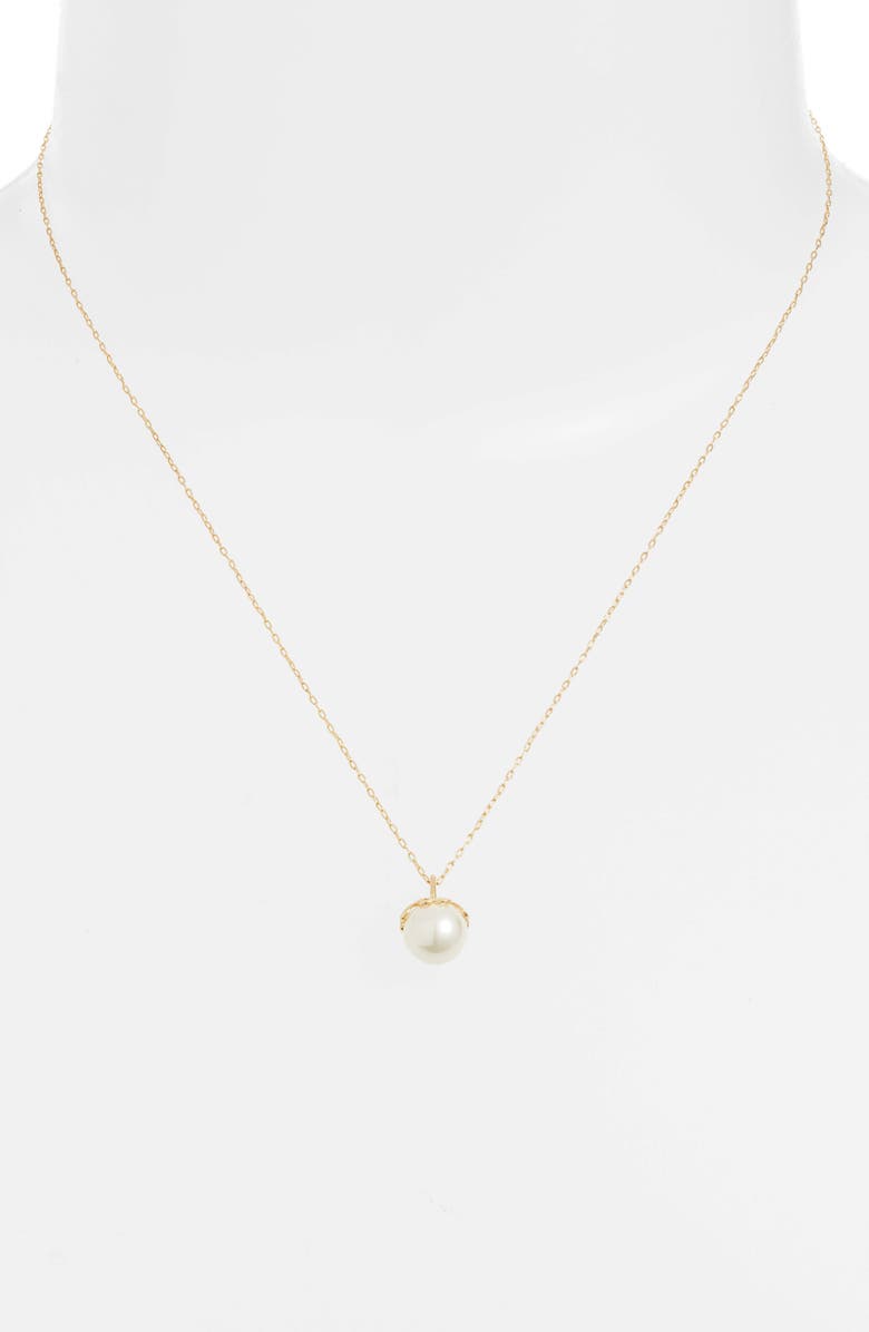 Kate Spade New York pearlette mini pendant necklace, Alternate, color, 