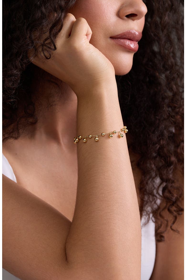 14K Gold Sphere Station Bracelet, Alternate, color, 14K YELLOW GOLD
