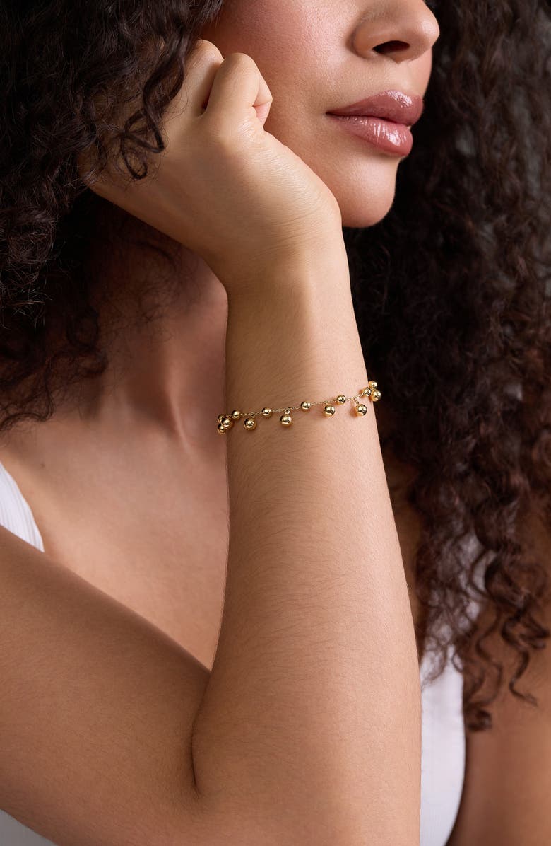 Bony Levy 14K Gold Sphere Station Bracelet, Alternate, color, 