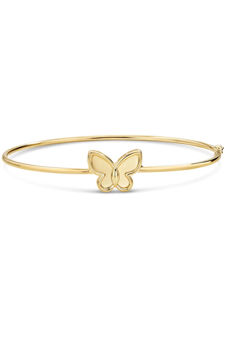 DEVATA Butterfly Bangle Bracelet in 14K Gold, Alternate, color, Yellow Gold