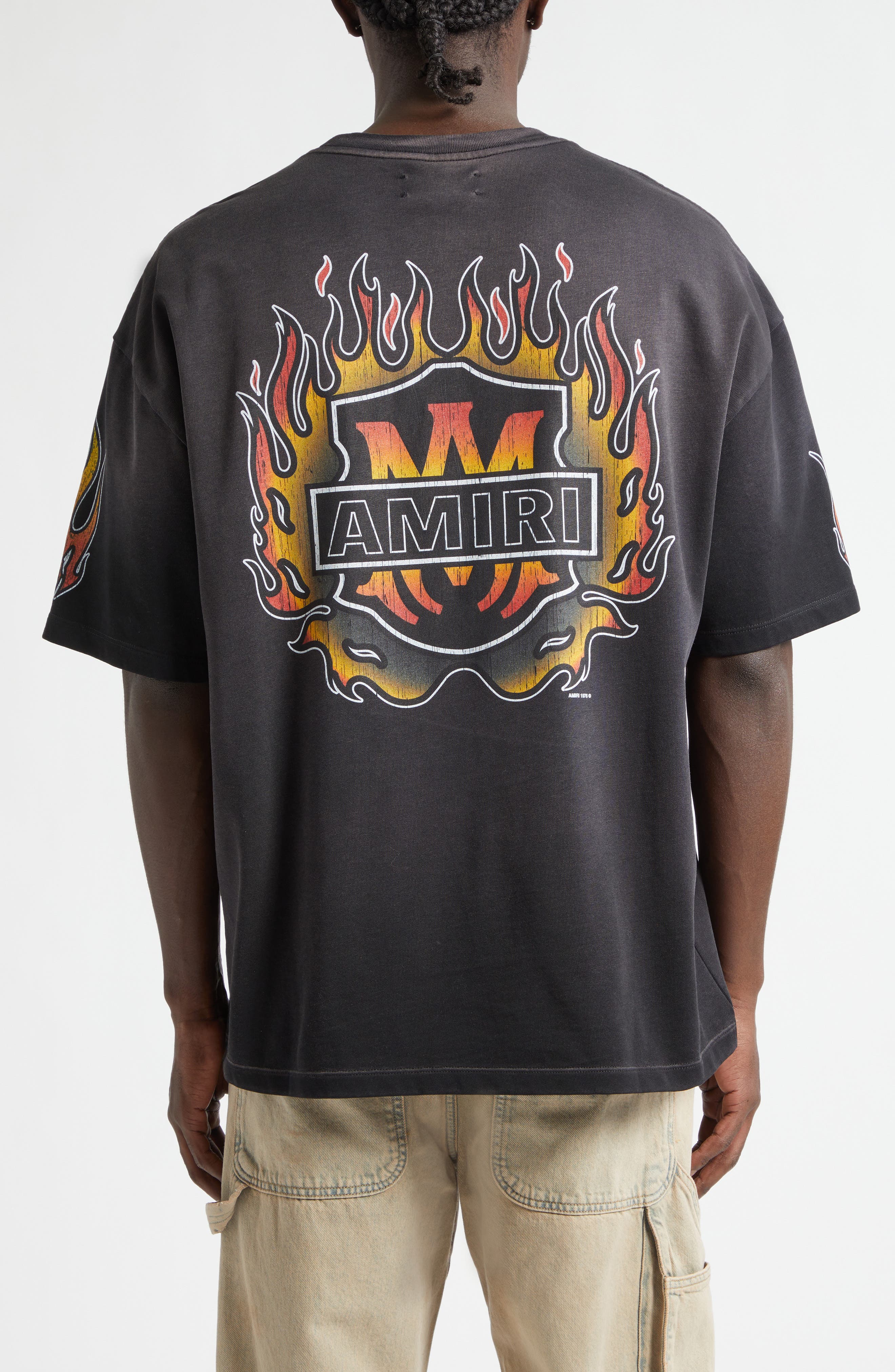 Oversize MA Flames Graphic T-Shirt - image 2