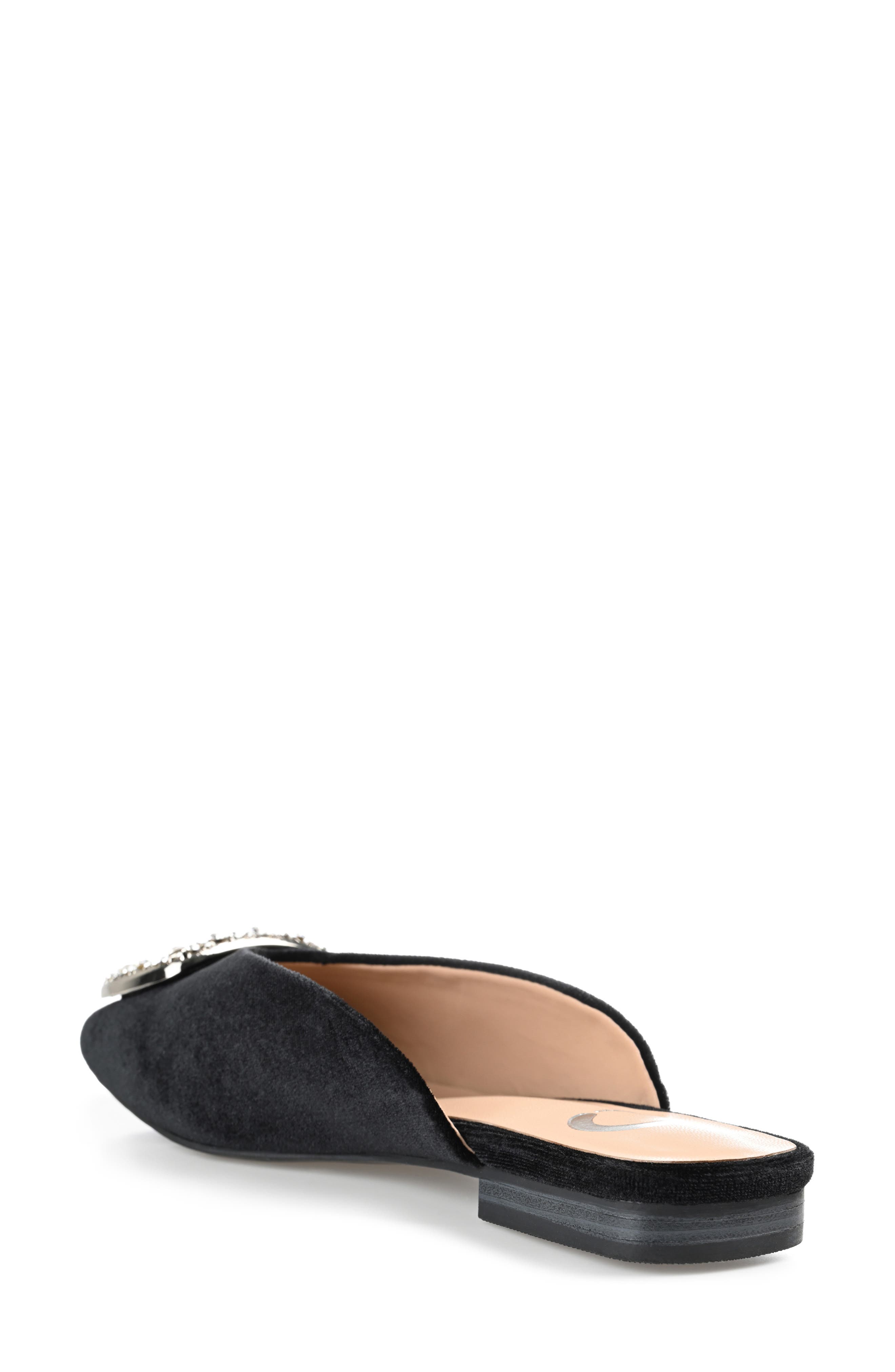 Journee Collection Sonnia Flat Mule, Alternate, color, Black