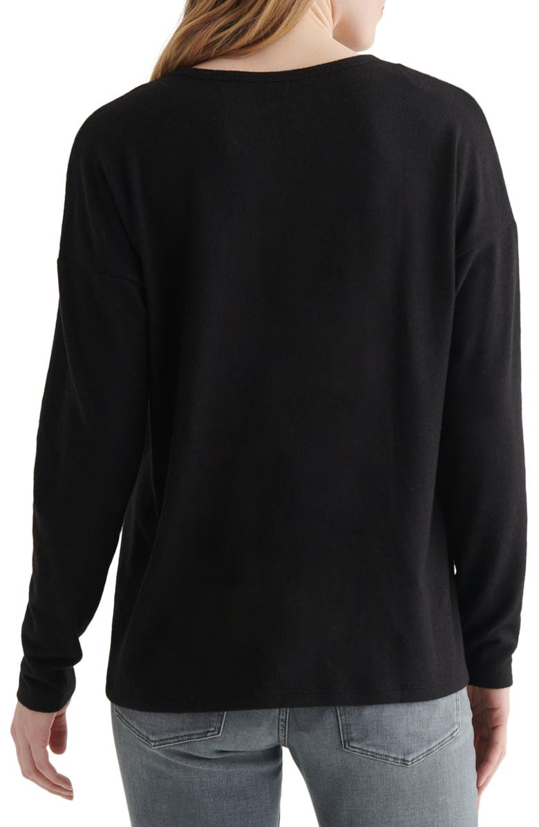 Lucky Brand Hacci V-Neck Top, Alternate, color,