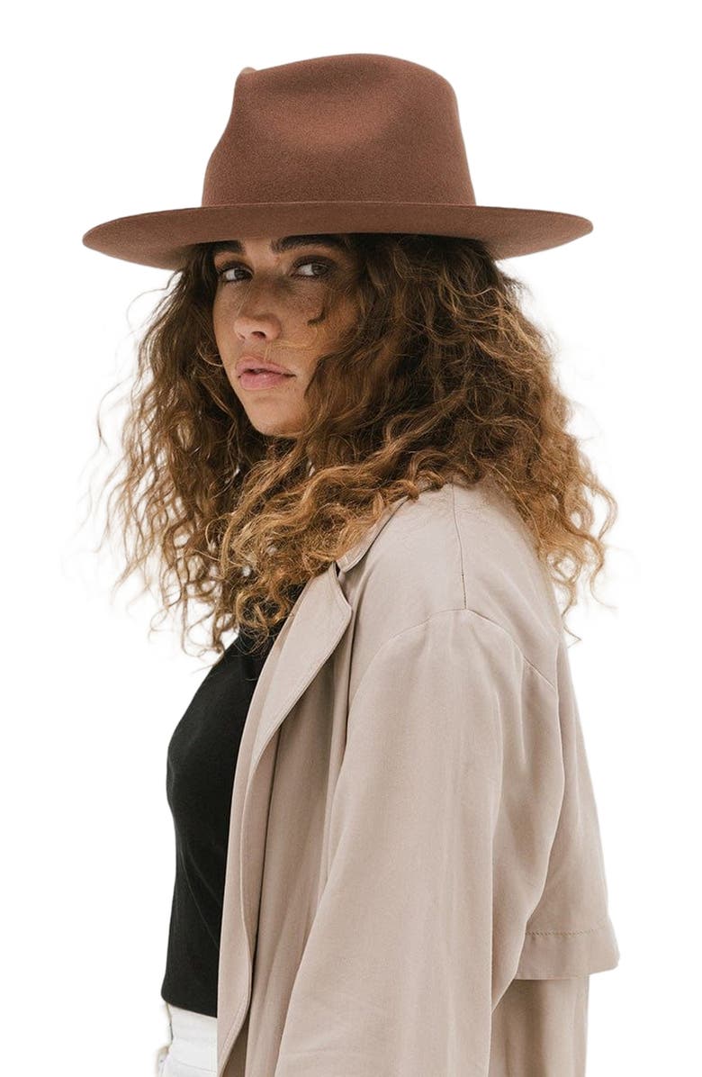 Gigi Pip Zephyr Rancher Hat, Alternate, color, Dark Oak