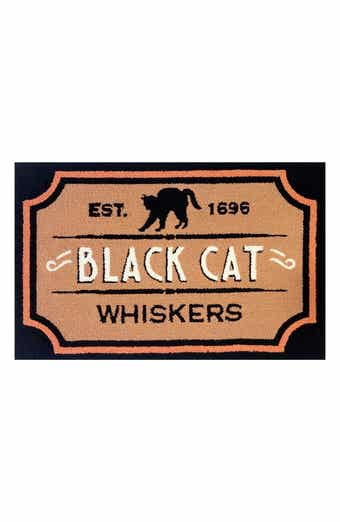 Black Cat Whiskers Doormat