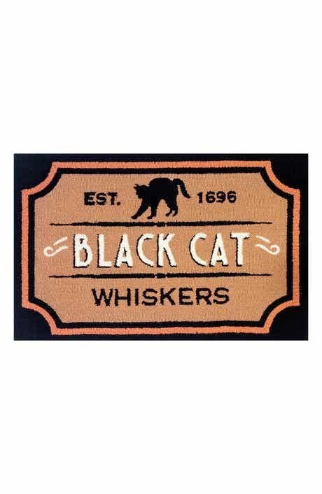 R16 HOME Black Cat Whiskers Doormat