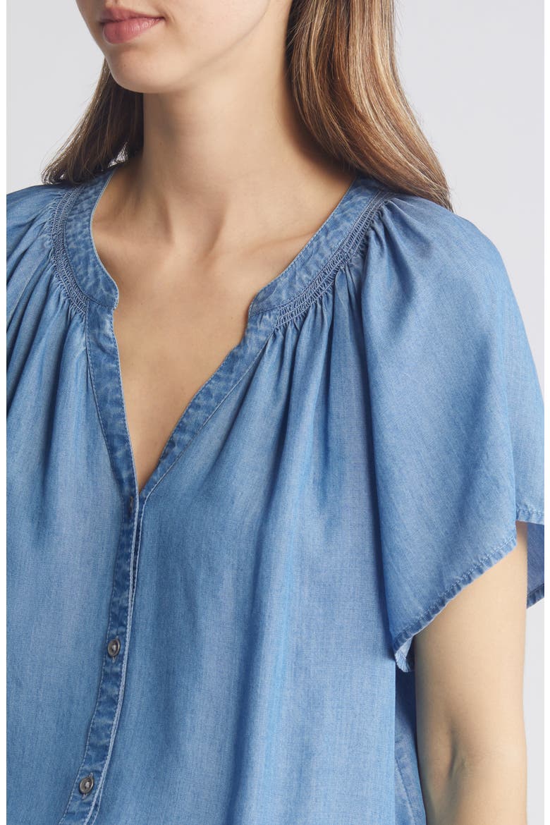 Lora Denim Top, Alternate, color, MEDIUM WASH