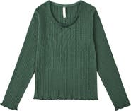 Rylee + Cru Kids' Ribbed Long Sleeve Tee