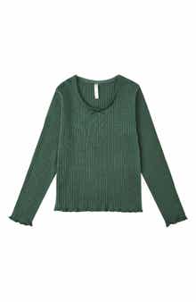 Kids' Ribbed Long Sleeve Tee