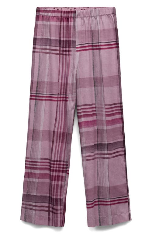 Mango Print Pajama Pants In Brown