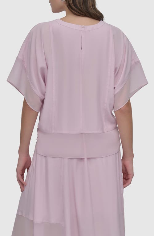 Dkny Mixed Media Dolman Sleeve Top