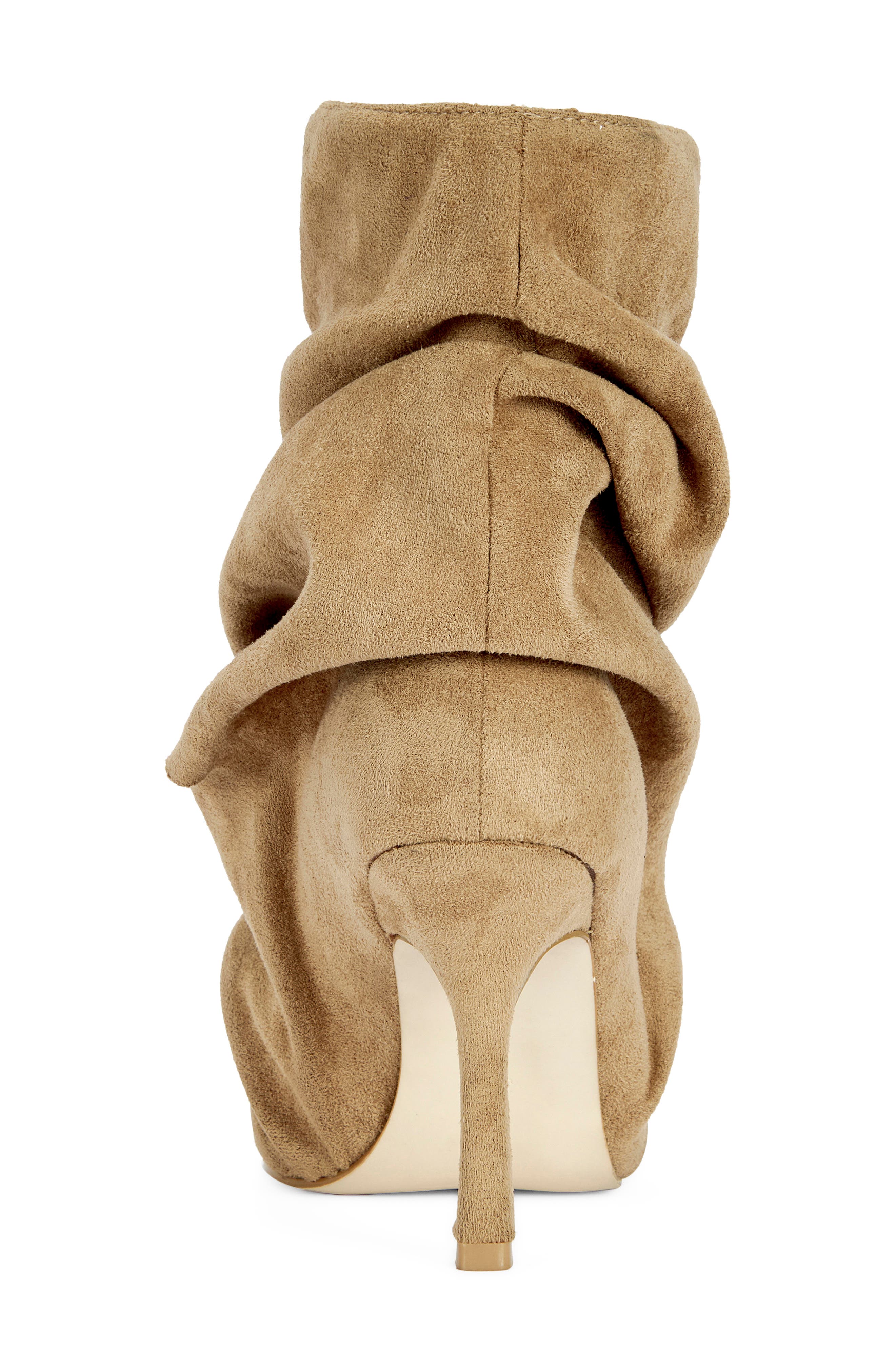 Apex Slouchy Open Toe Bootie, Alternate, color, LIGHT BROWN
