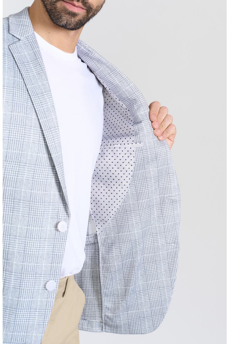 Gray Plaid Blazer, Alternate, color, GREY