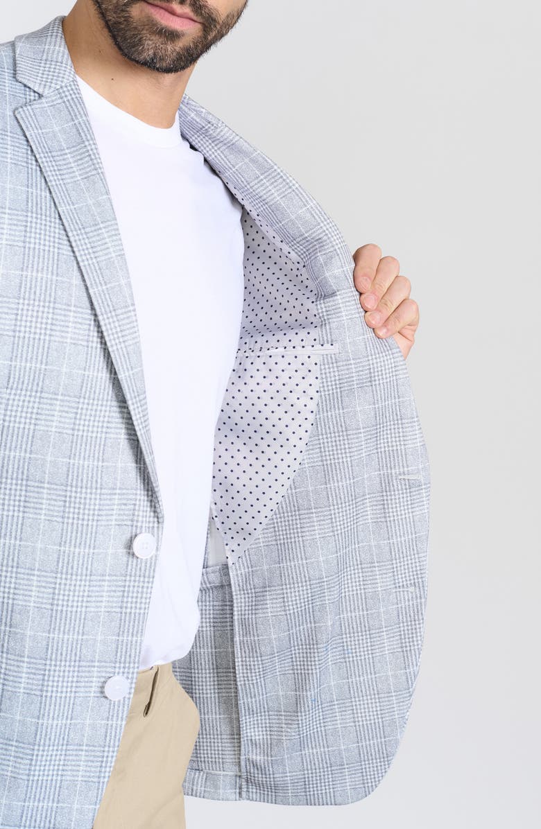 SAVILE ROW CO Gray Plaid Blazer, Alternate, color, Grey