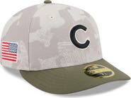 New Era Men's New Era Light Beige/Olive Chicago Cubs 2025 Armed Forces Day Low Profile 59FIFTY Fitted Hat