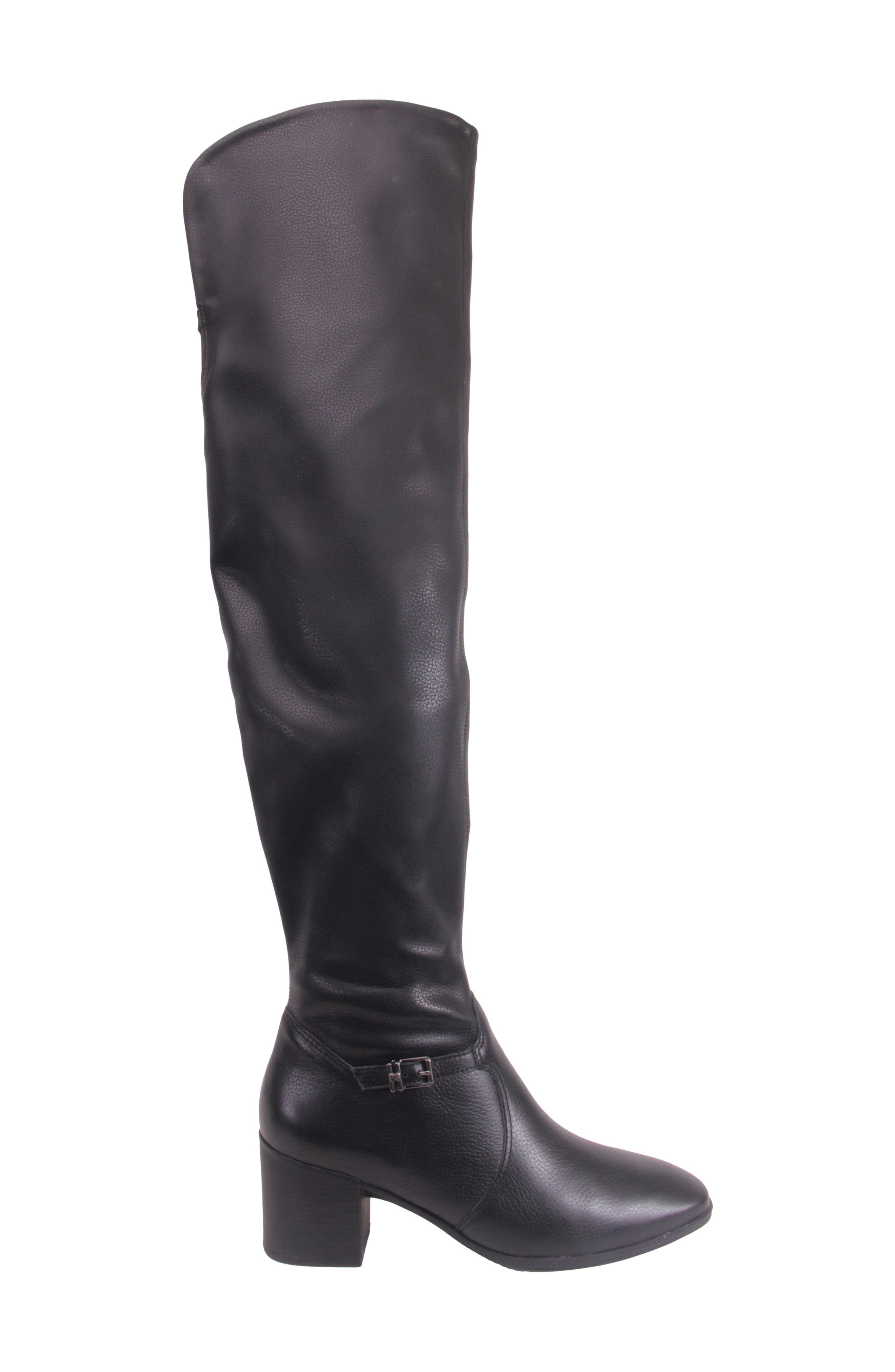 Cory Leather Over the Knee Boot, Alternate, color, BLACK