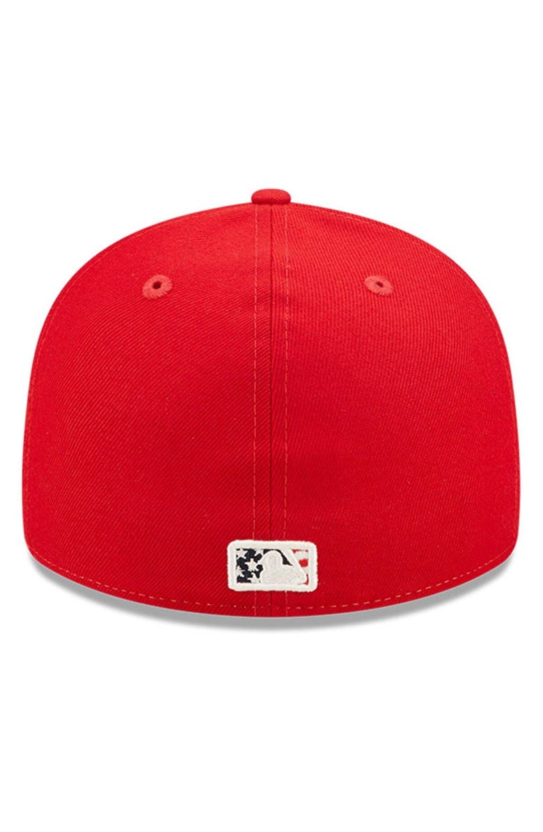 New Era Men's New Era Red Oakland Athletics 2022 4th of July Low Profile 59FIFTY Fitted Hat, Alternate, color, Red