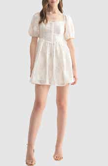 Lush Corset Puff Sleeve Minidress