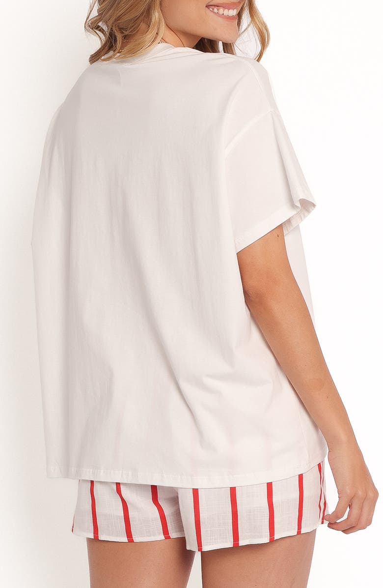 Petal & Pup Apertivo Graphic T-Shirt & Shorts Set, Alternate, color, White Red Apertivo