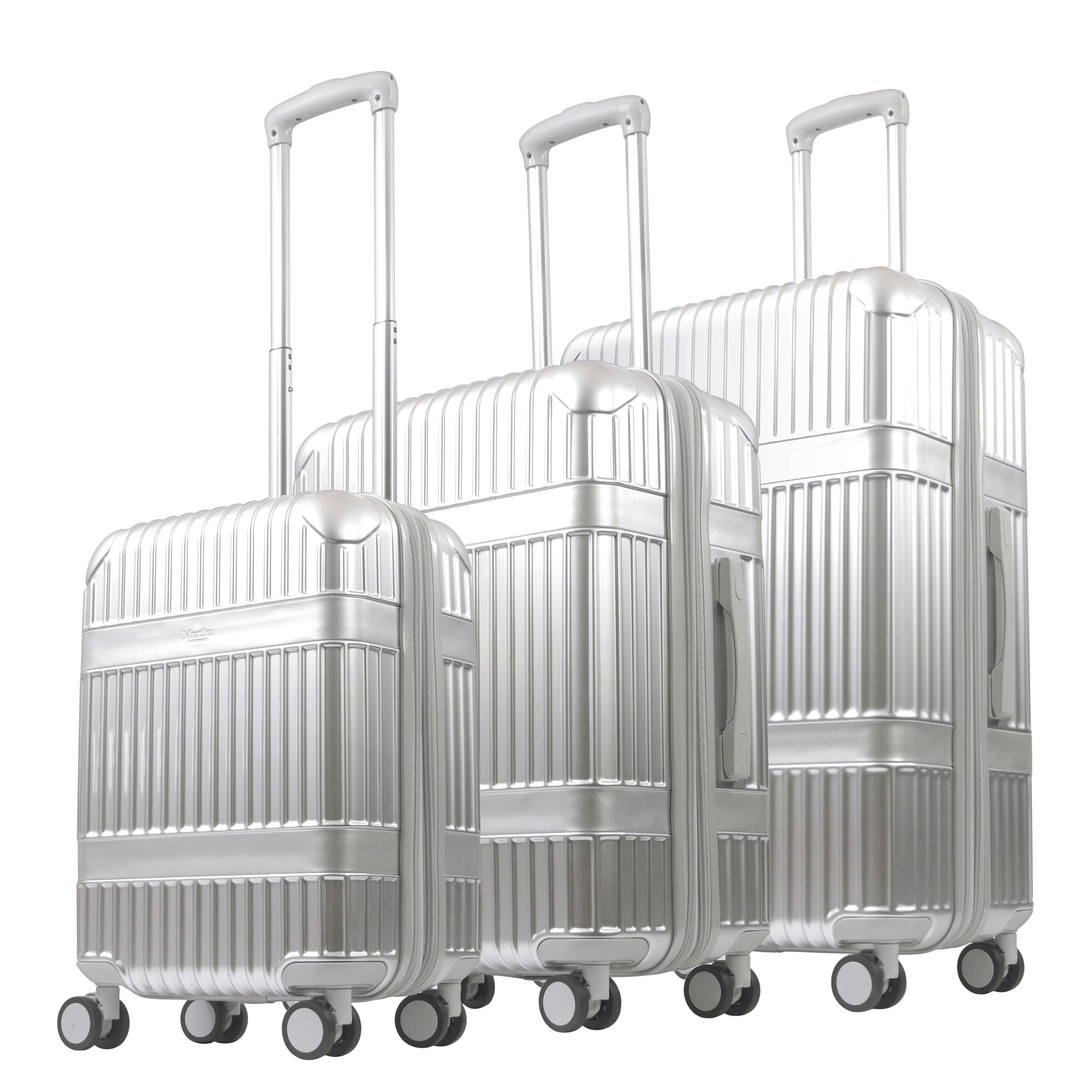 MARTHA STEWART The Bedford 3-Piece Hardcase Luggage Set - Silver
