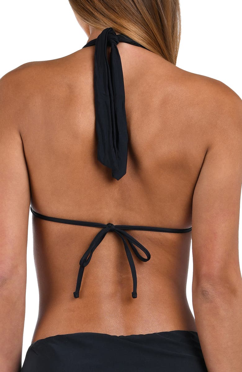 Sunshine 79 Solids Triangle Bikini Top, Alternate, color, Black