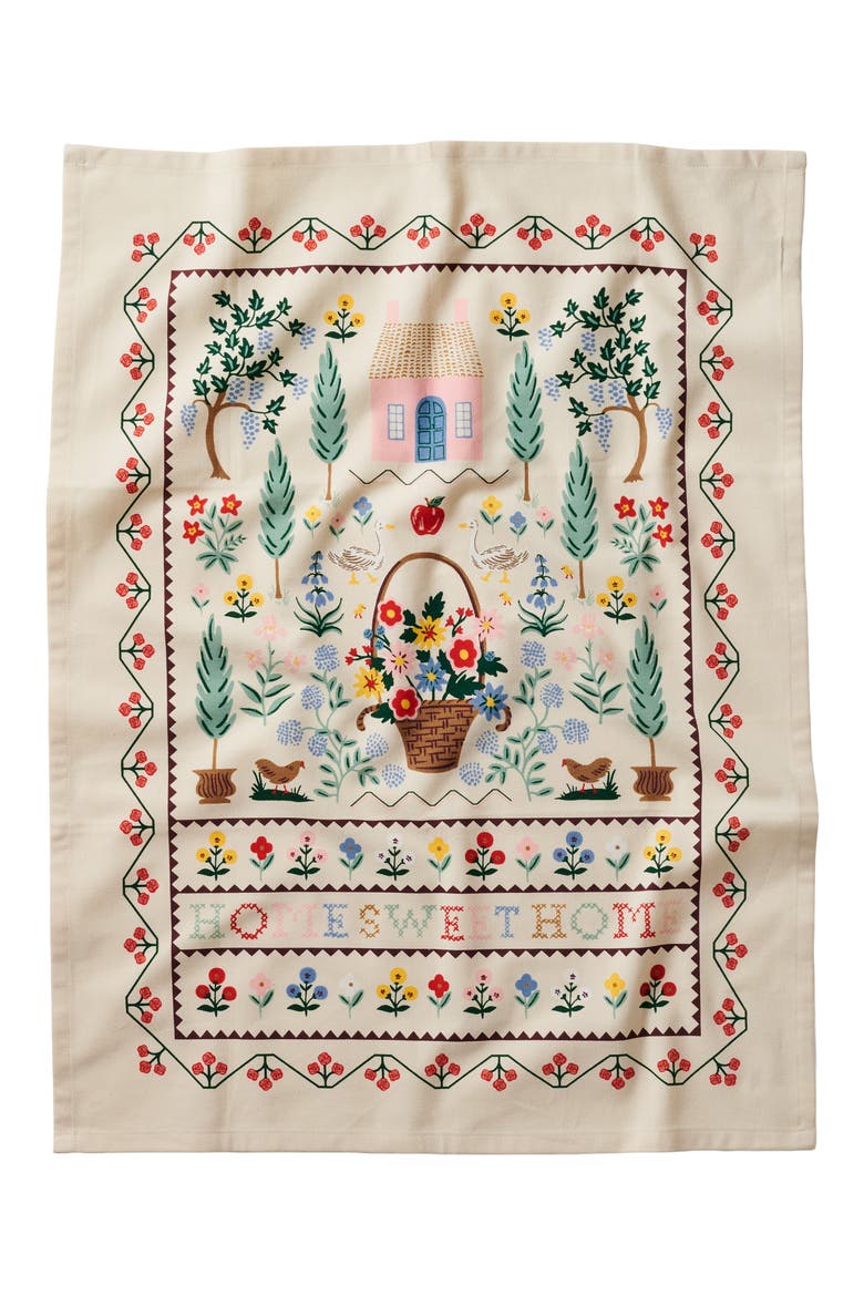 Home Sweet Home Tea Towel, Alternate, color, NO COLOR