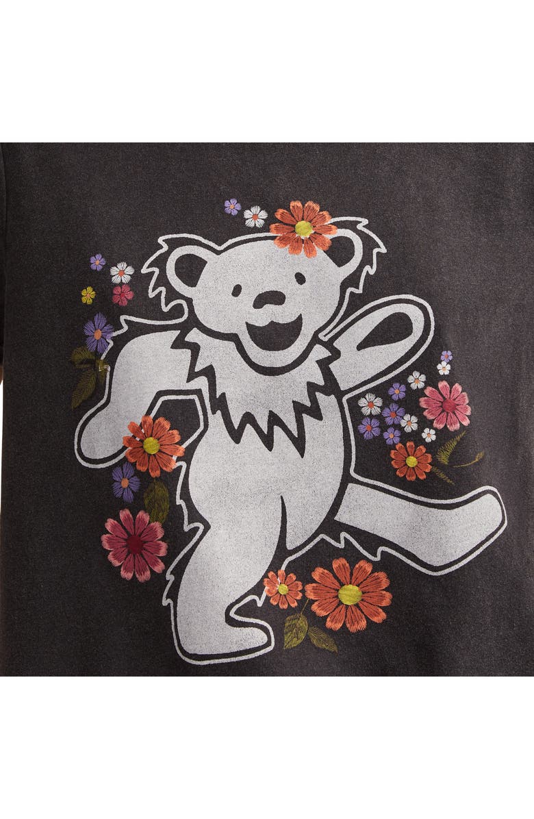 Lucky Brand Grateful Dead Flower Bear Graphic T-Shirt, Alternate, color, Caviar