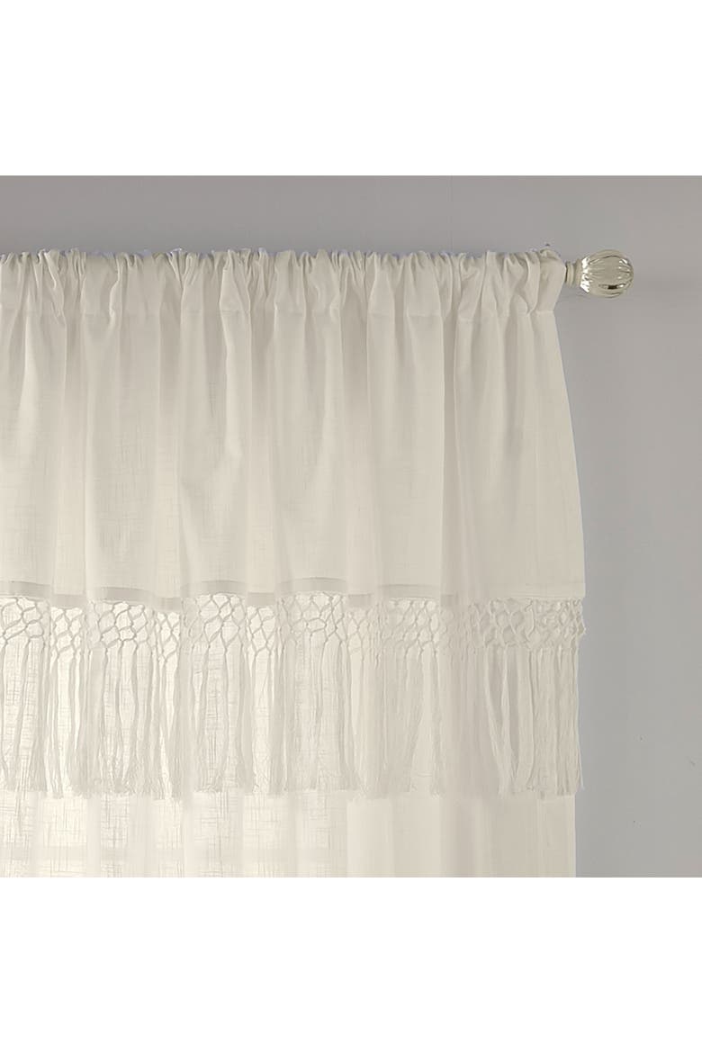 Threadmade Calypso Macramé Tassel Semi Sheer Window Curtain | Nordstrom