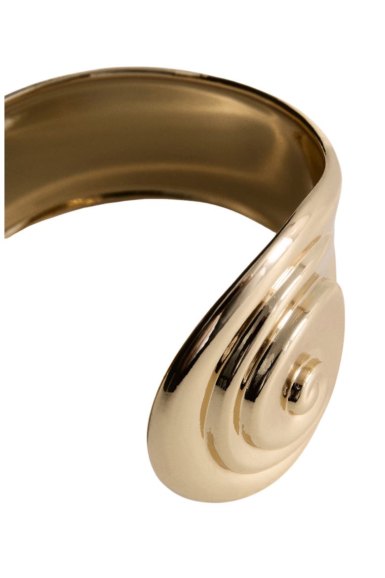 Spiral Rigid Cuff Bracelet, Alternate, color, GOLD