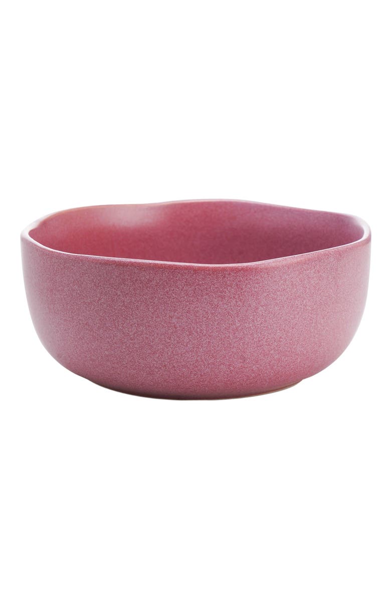 Stone Lain Tom Stoneware 4-Piece Bowl Set, Alternate, color, Pink White