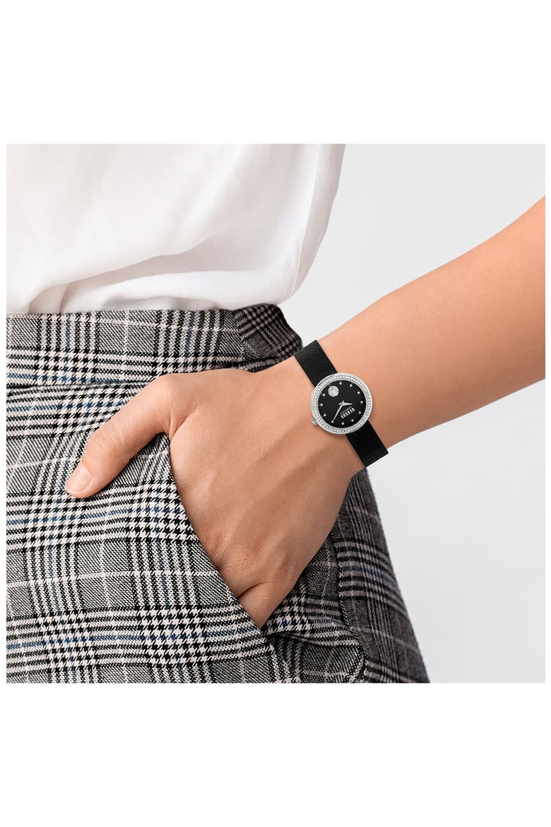 Lea Crystal Bracelet Watch, 35mm, Alternate, color, STAINLESS STEEL