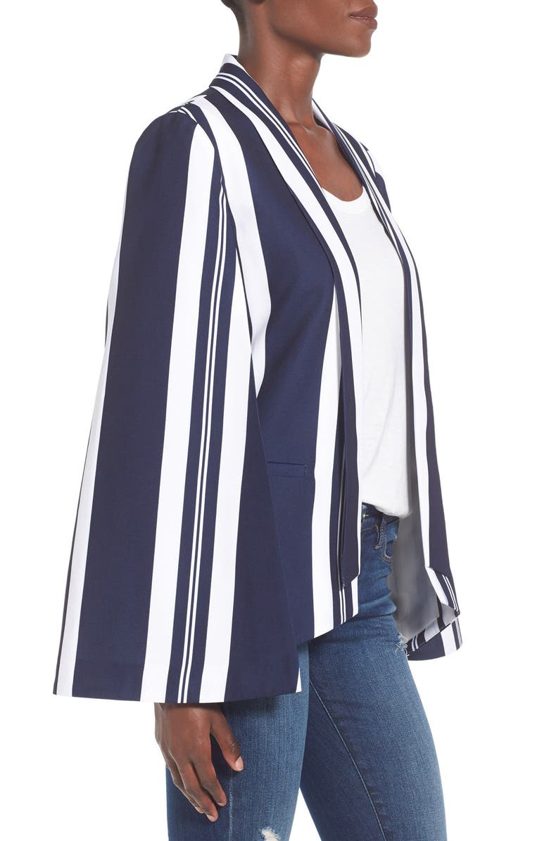 Mural Stripe Cape Blazer, Alternate, color, 