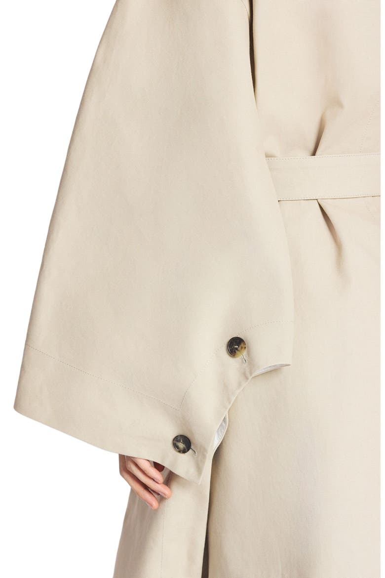 CAPE COAT WITH A COLLAR, Alternate, color, DARK BEIGE