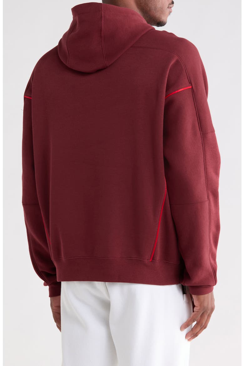 Sportswear Cotton Blend Hoodie, Alternate, color, DARK TEAM RED/ WHITE