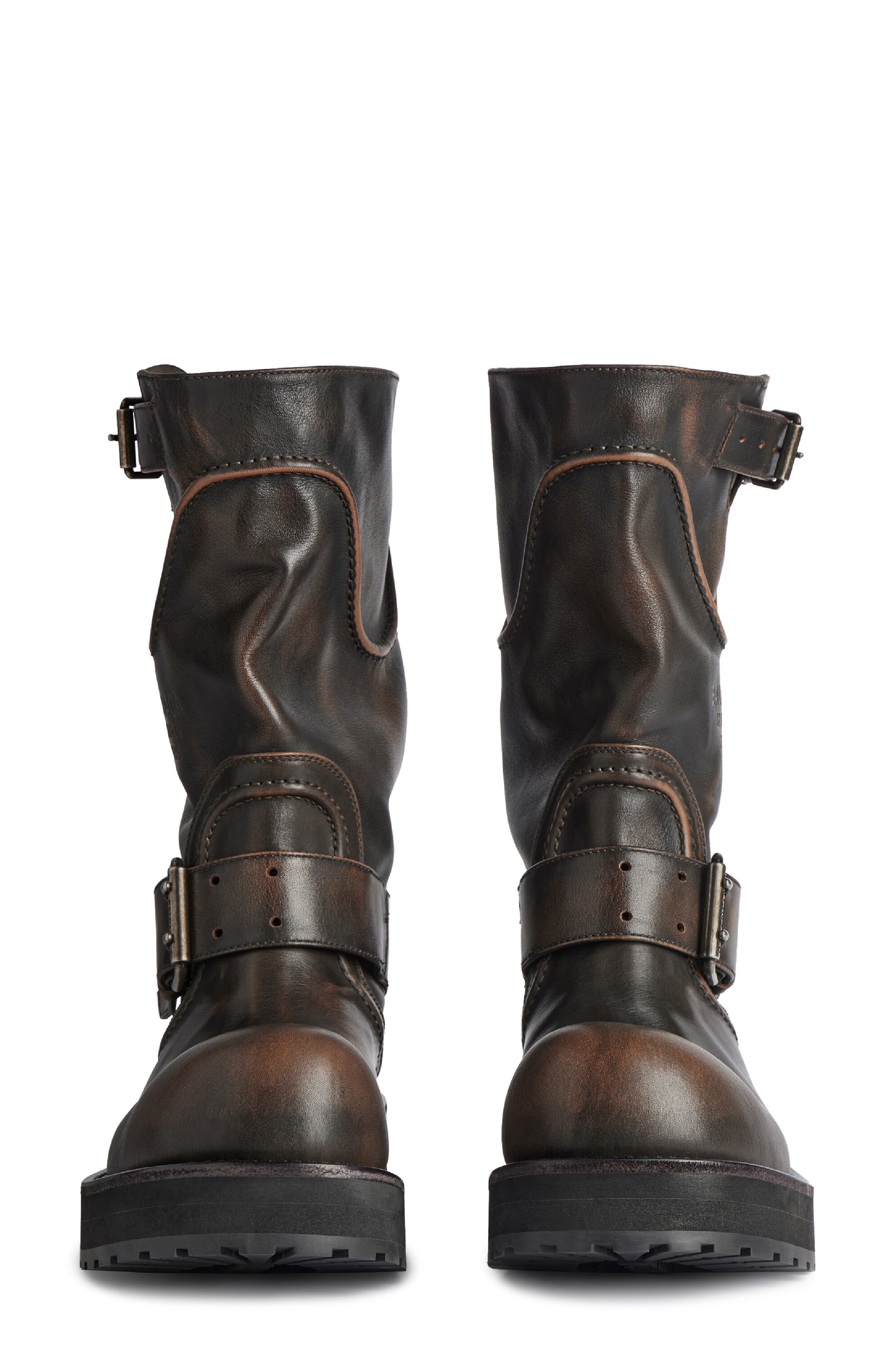 Balenciaga Venom Boot, Alternate, color, Brown/ Silver