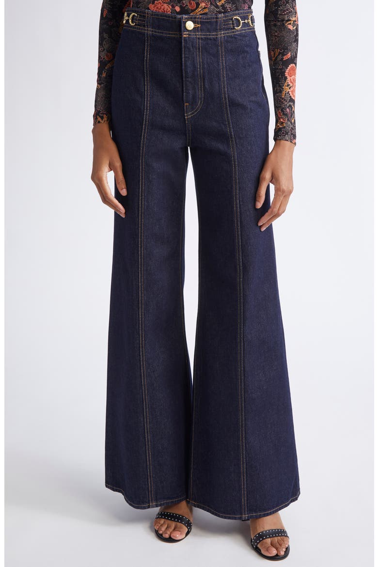 The Delphine High Waist Wide Leg Jeans, Main, color, TIGRIS