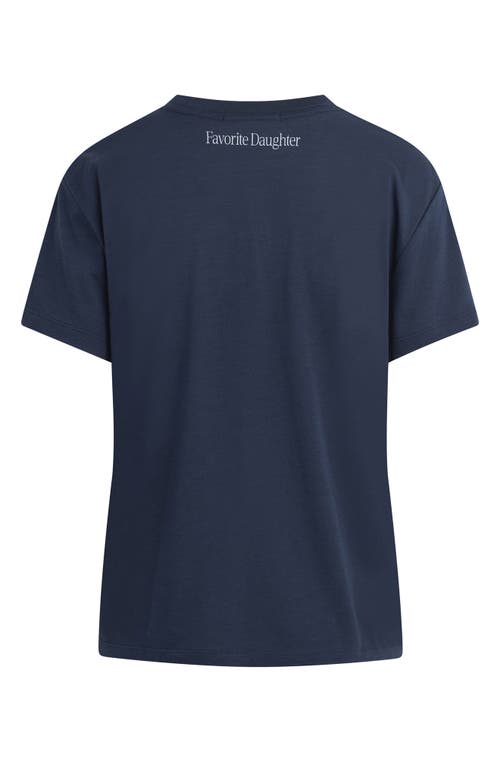 Favorite Daughter Sports Mom Graphic T-shirt In Navy/white
