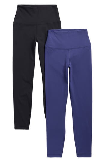 Yogalicious Polarlux Assorted 2-pack Everyday Fleece Leggings In Blue