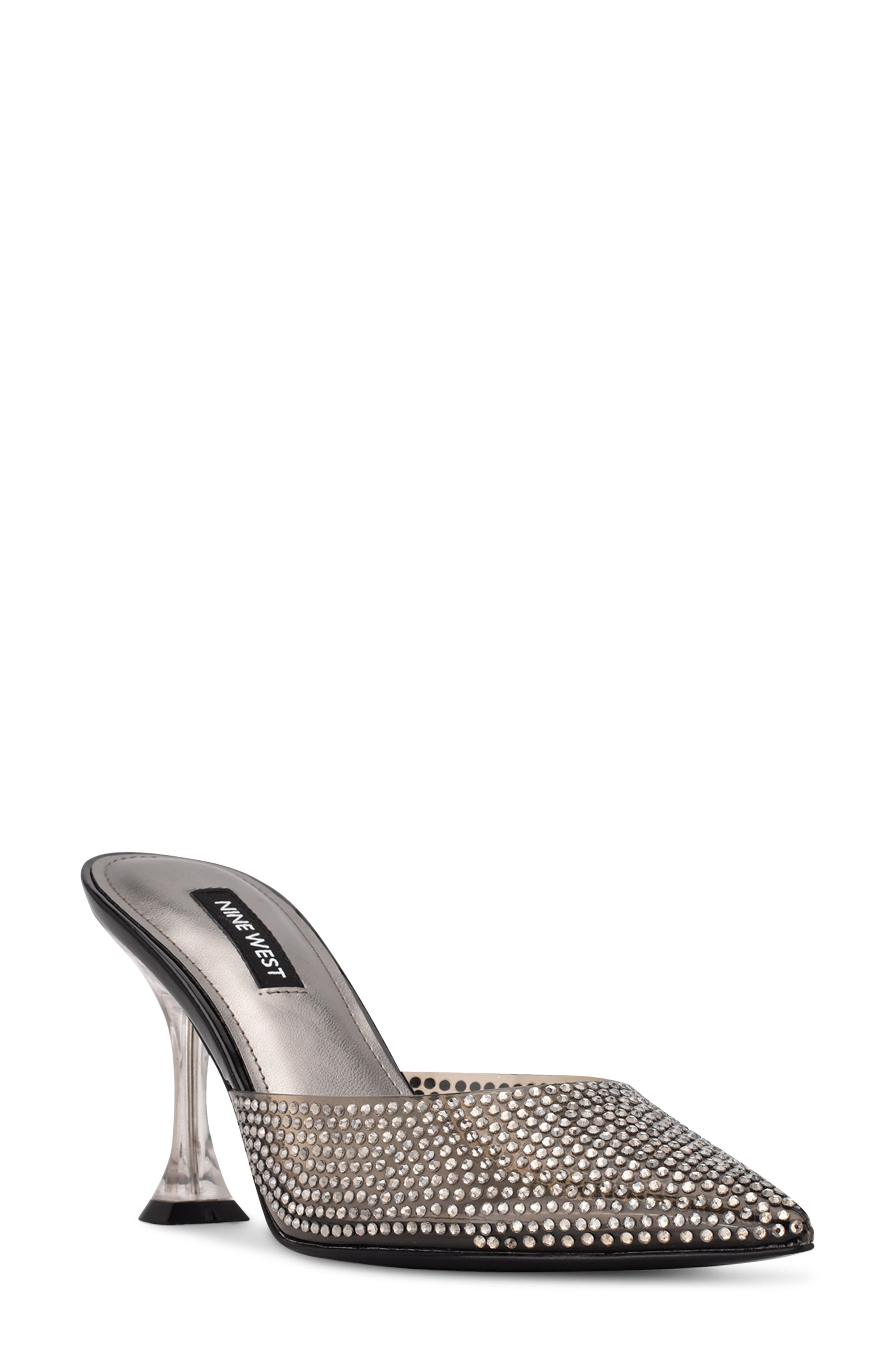 Nine West Hott Embellished Pointed Toe Mule, Main, color, 
