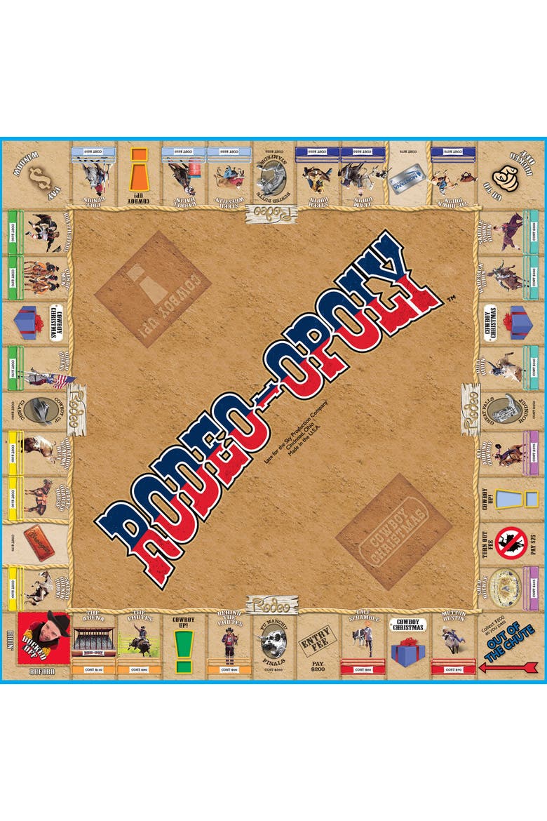 Rodeoopoly Themed Family Board Game, Ages 8+, Alternate, color, Multicolored