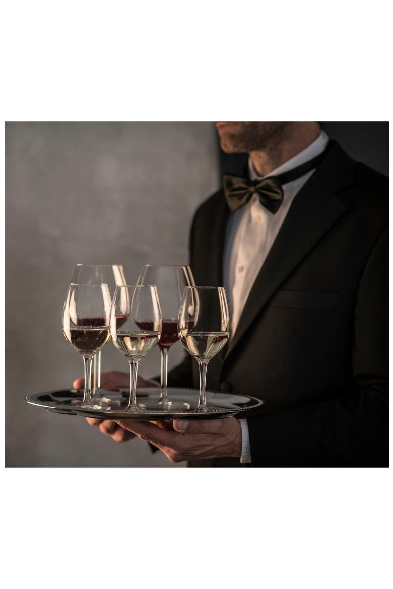 Banquet Set of 6 White Wine Glasses, Alternate, color, CLEAR