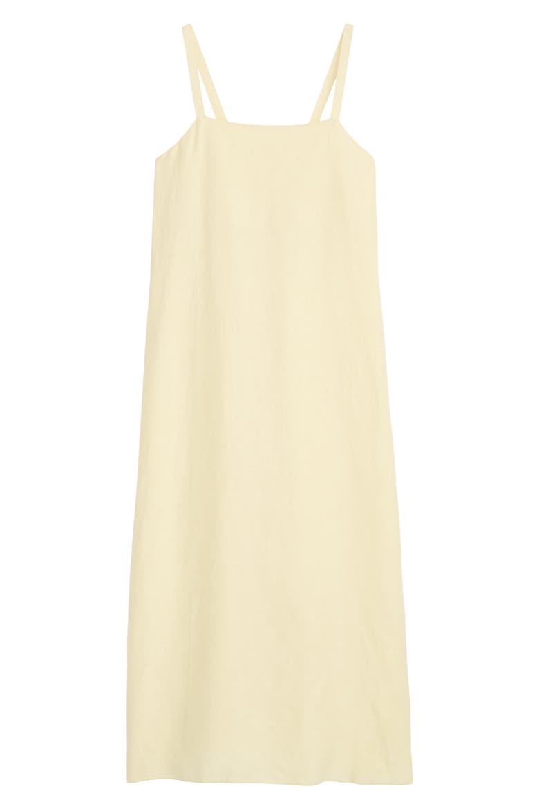 Maria Sleeveless Linen Midi Dress, Alternate, color, DOUBLE CREAM