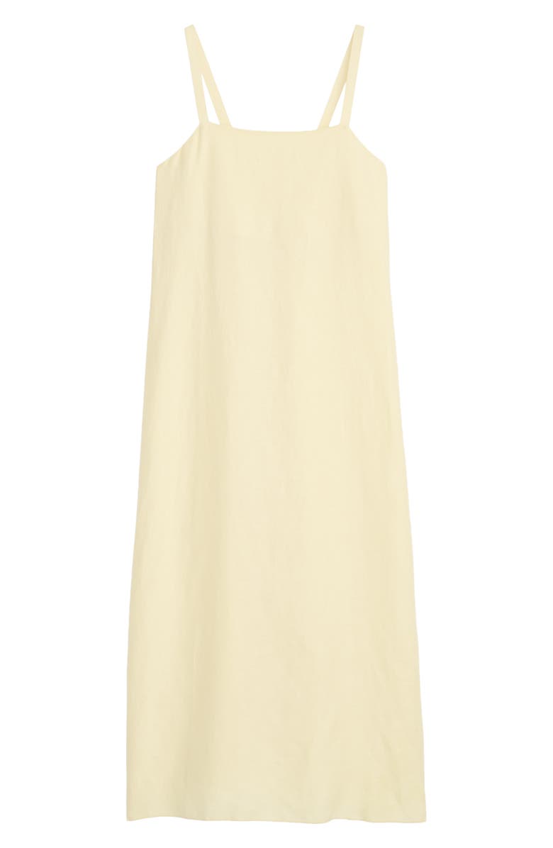 Alex Mill Maria Sleeveless Linen Midi Dress, Alternate, color, Double Cream