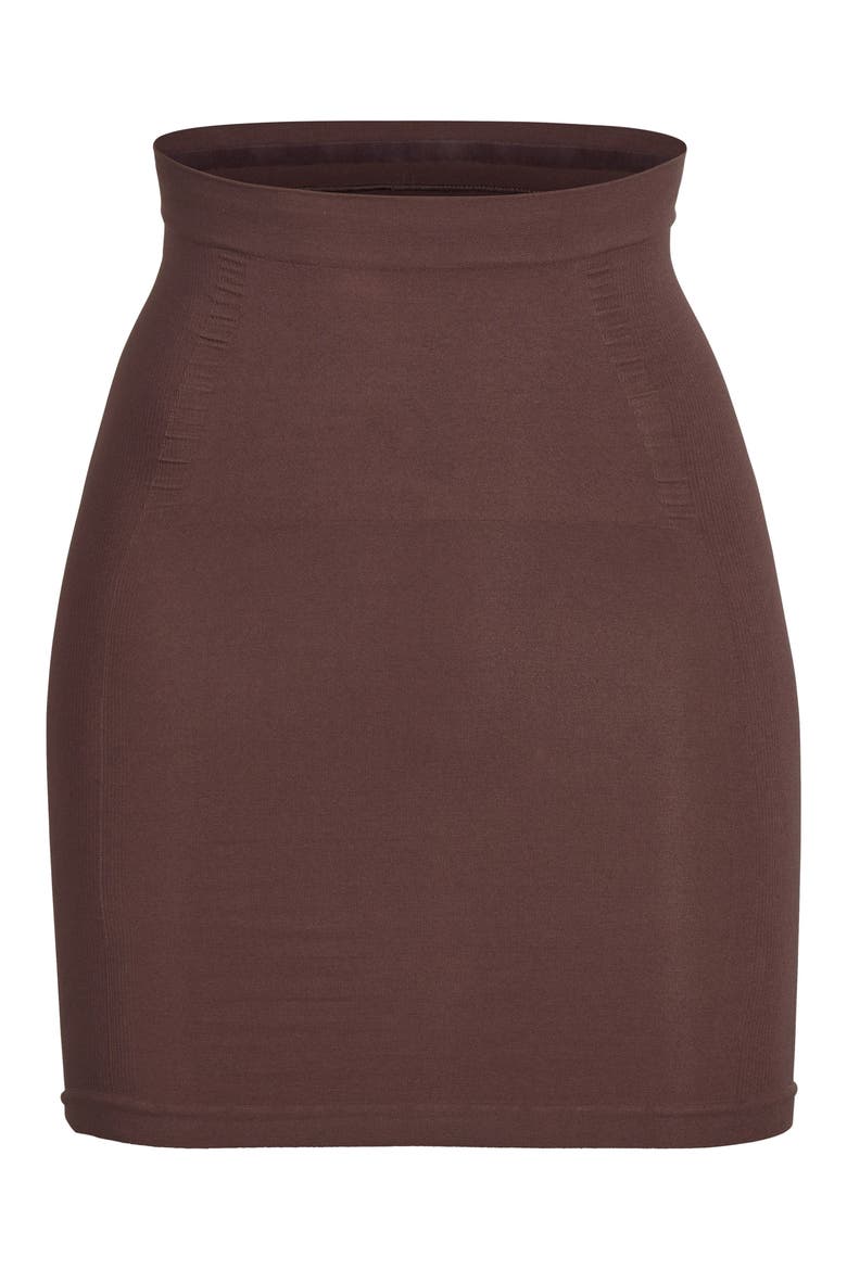 Sculpting Long Skirt Slip, Alternate, color, COCOA