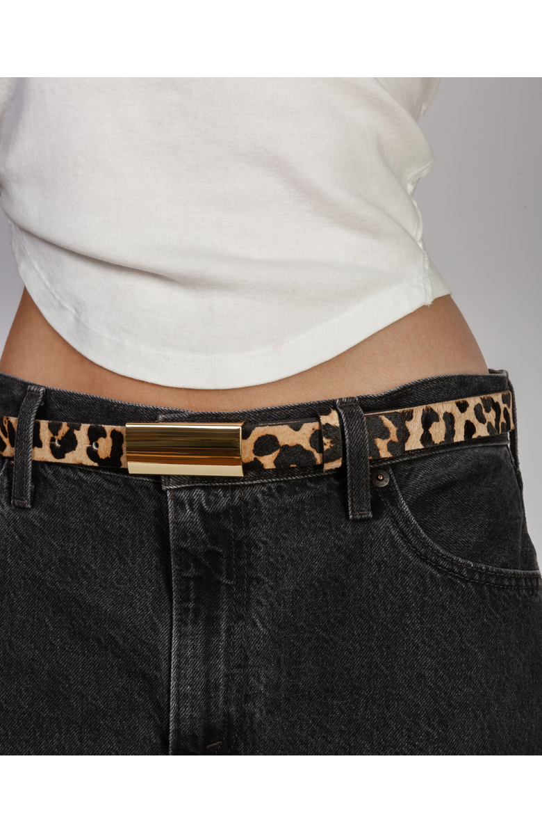BLACK SUEDE STUDIO City Belt, Alternate, color, Leopard / Gold