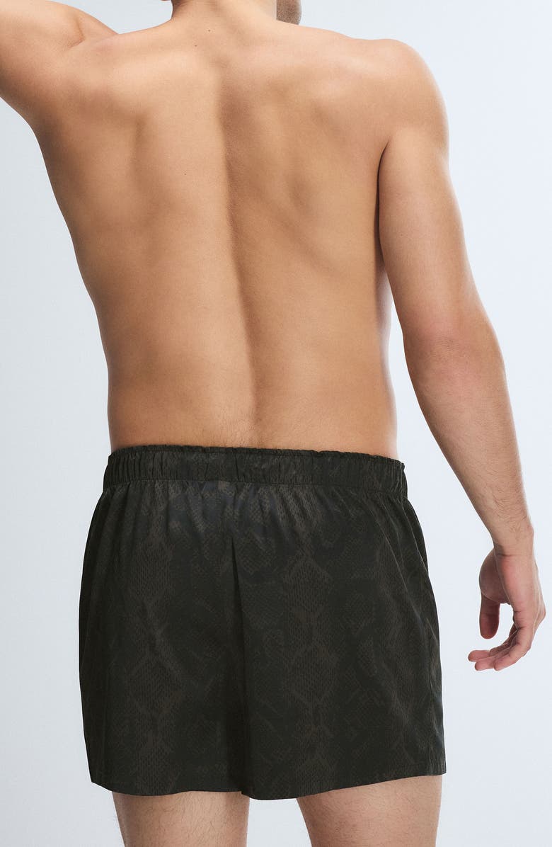 SAVAGE X FENTY Savage X Satin Boxers, Alternate, color, Black Caviar Boa Baddie Print