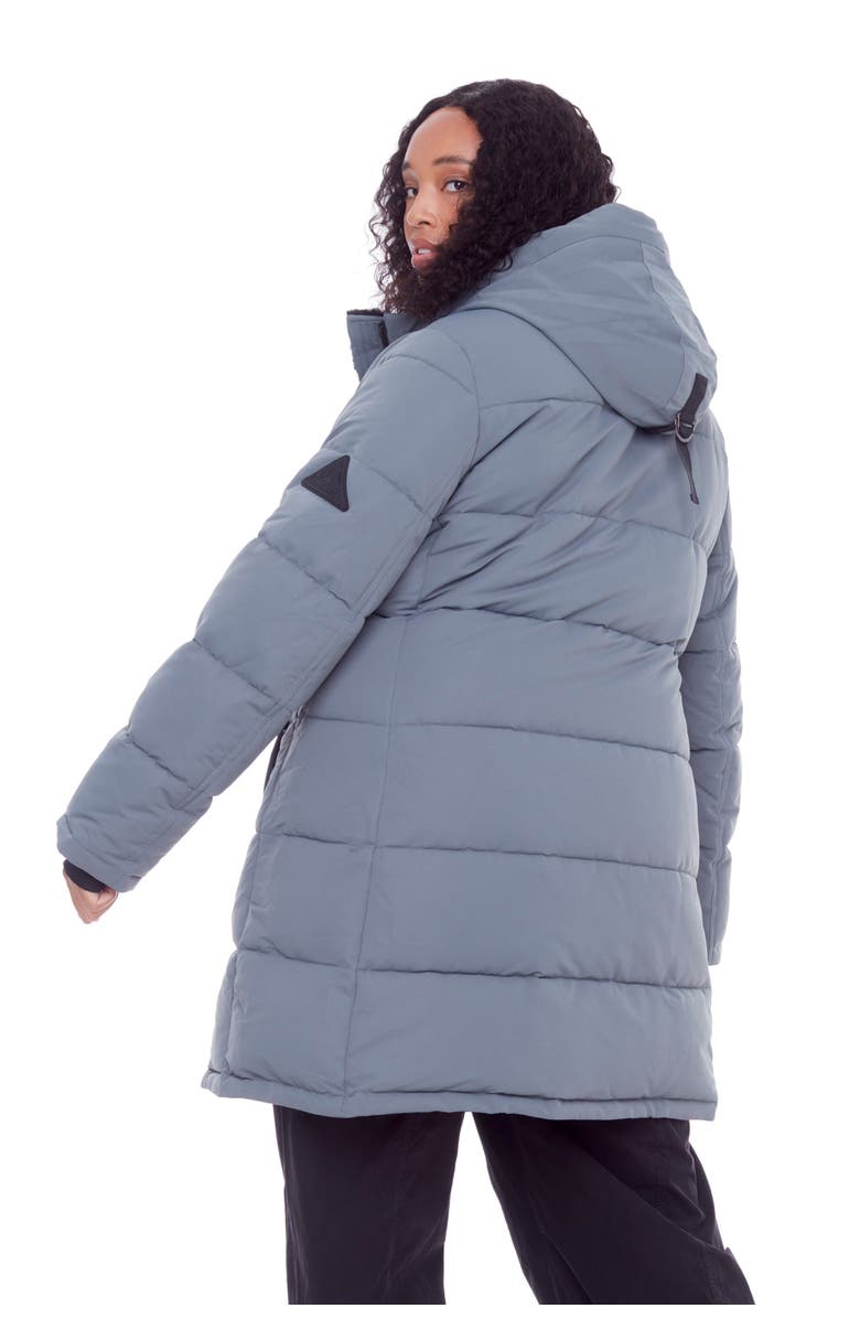 Alpine North AULAVIK PLUS SIZE - Vegan Down Mid-length Hooded Parka Coat, Alternate, color, Slate