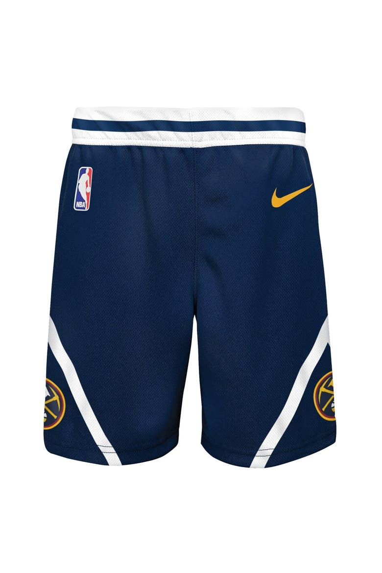 Preschool Nike Navy Denver Nuggets Icon Replica Shorts, Main, color, Navy