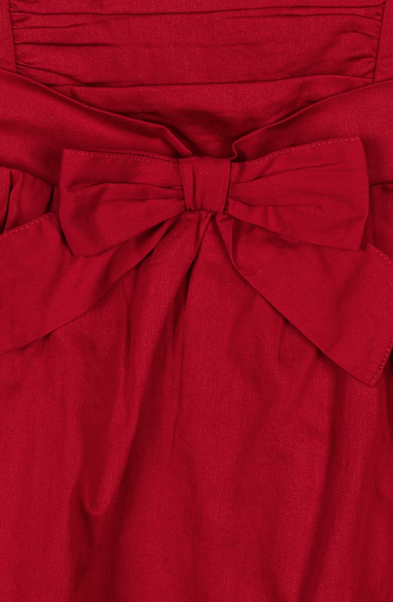 Hope & Henry Kids' Organic Cap Sleeve High Low Sateen Party Dress, Alternate, color, Red Sateen