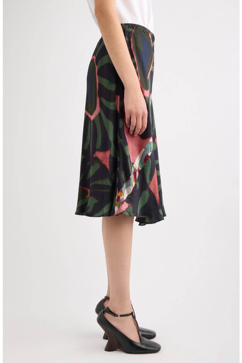Sibanna Print Pieced Skirt, Alternate, color, KHAKI